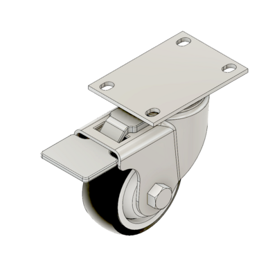 31-SPD3-1 MODULAR SOLUTIONS ALUMINUM CASTER<br>3" SWIVEL TOP PLATE W/LOCK